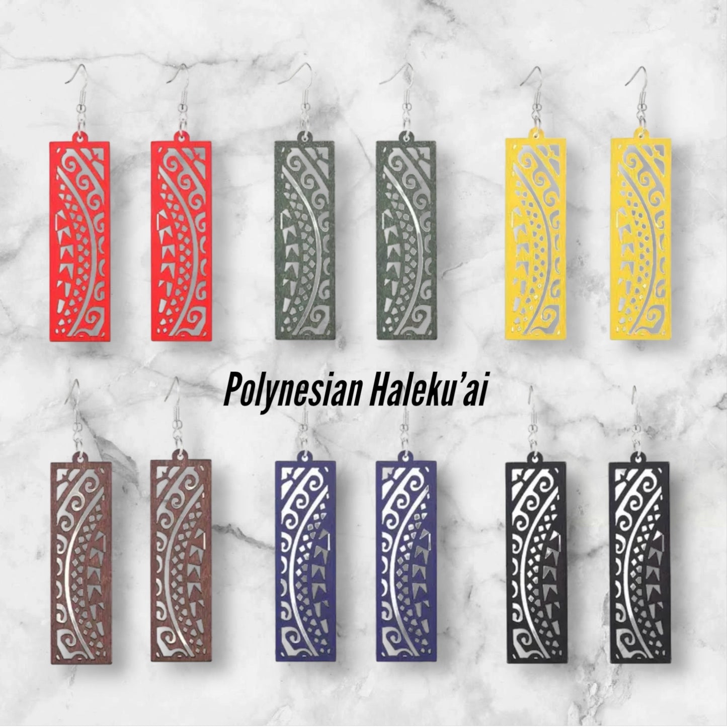 Wooden Tribal Earrings