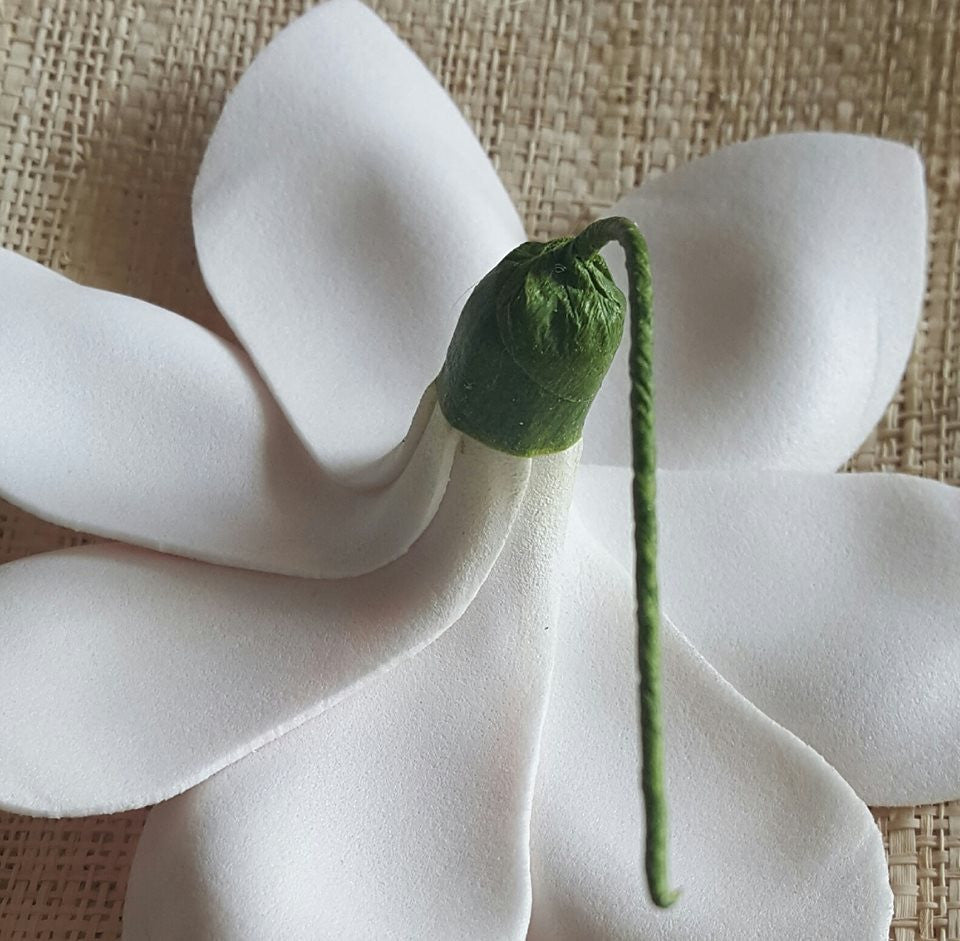 WHITE FOAM TIARE FLOWER