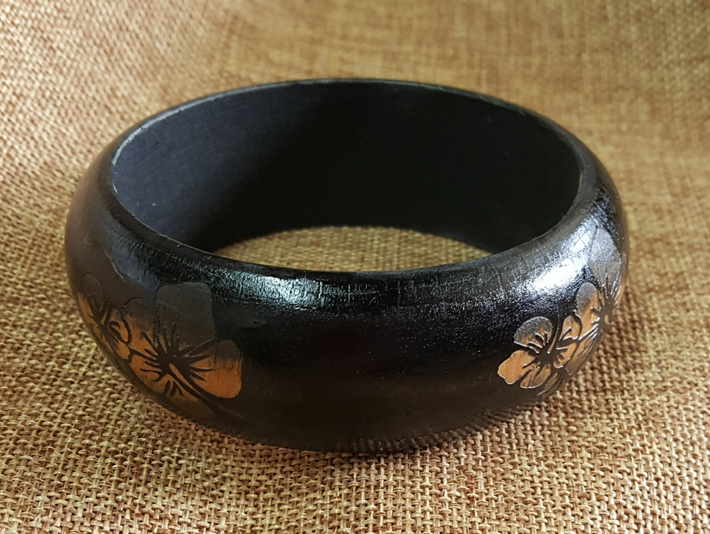Hibiscus Wooden Bracelet