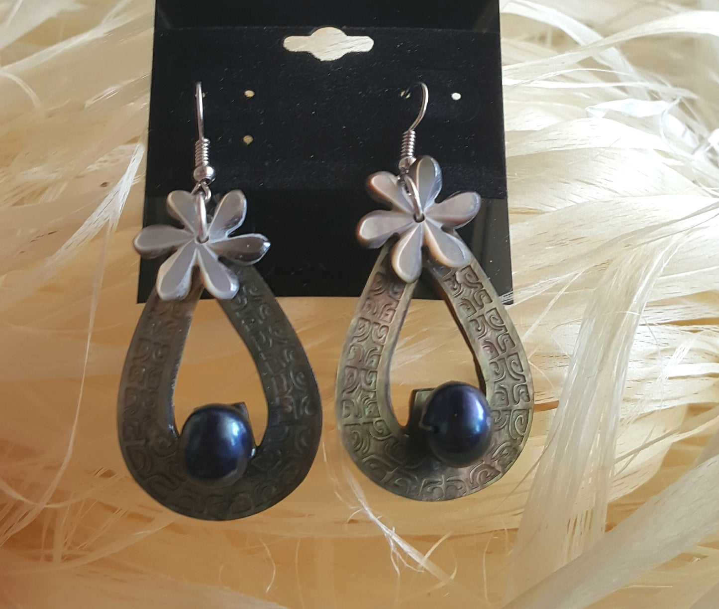 Carved M.O.P Earrings