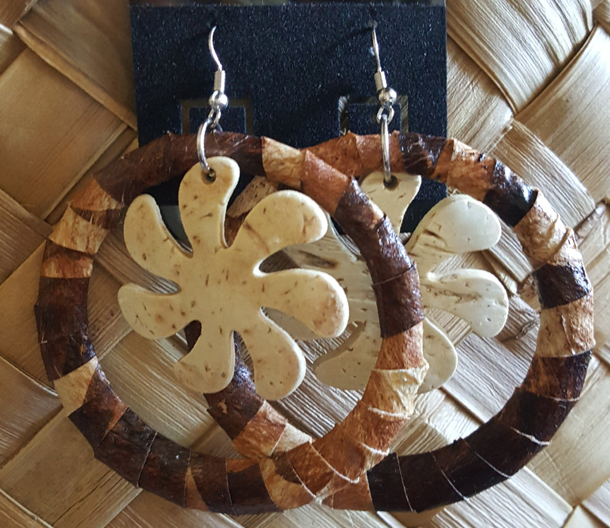 Tapa Coconut Earrings