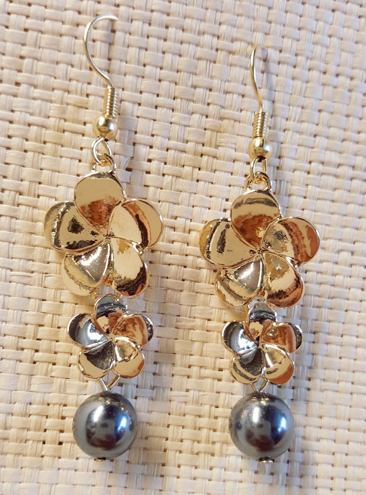 Double Plumeria Earrings