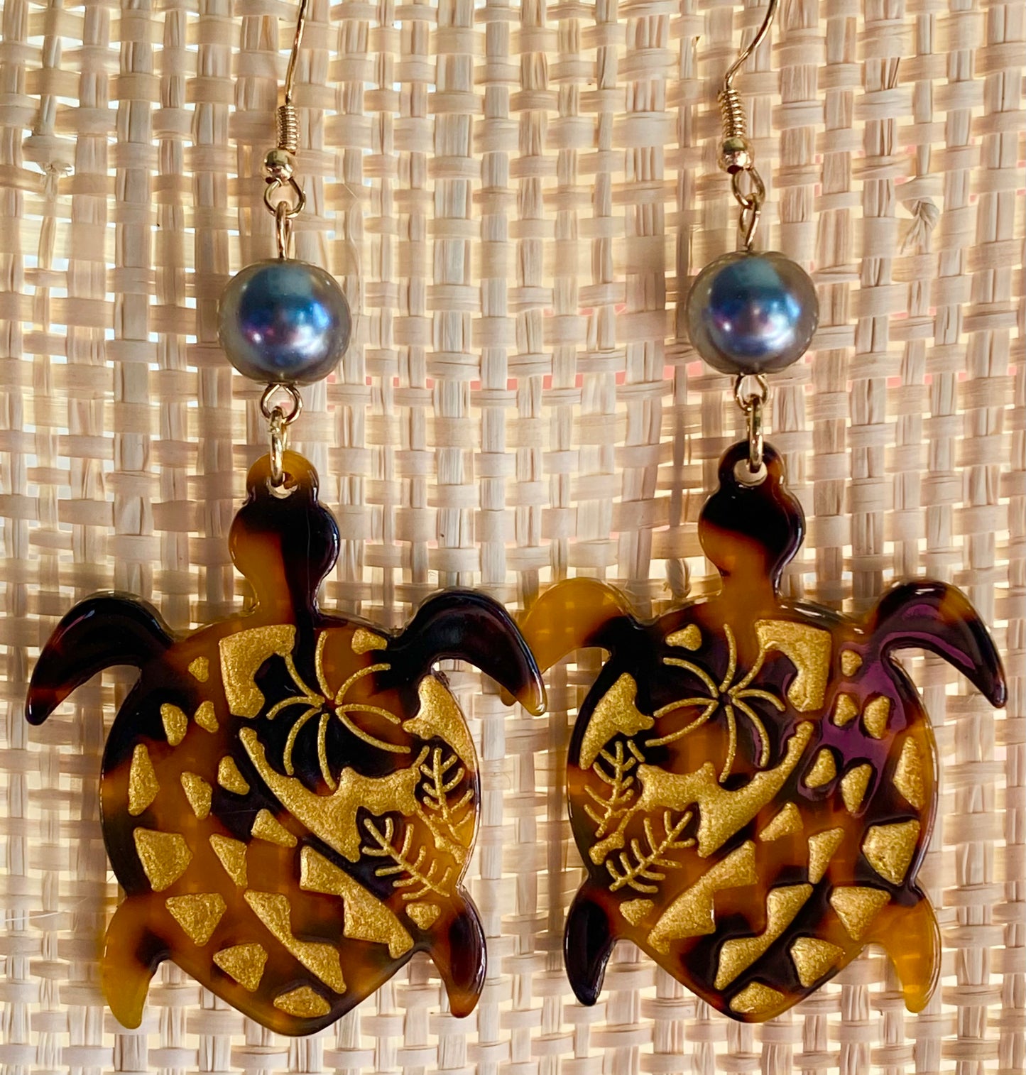 Turtle Shell Earrings