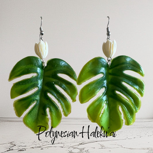 Monstera Earrings