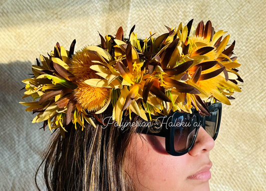 Lehua Spider Lily Lei Po’o