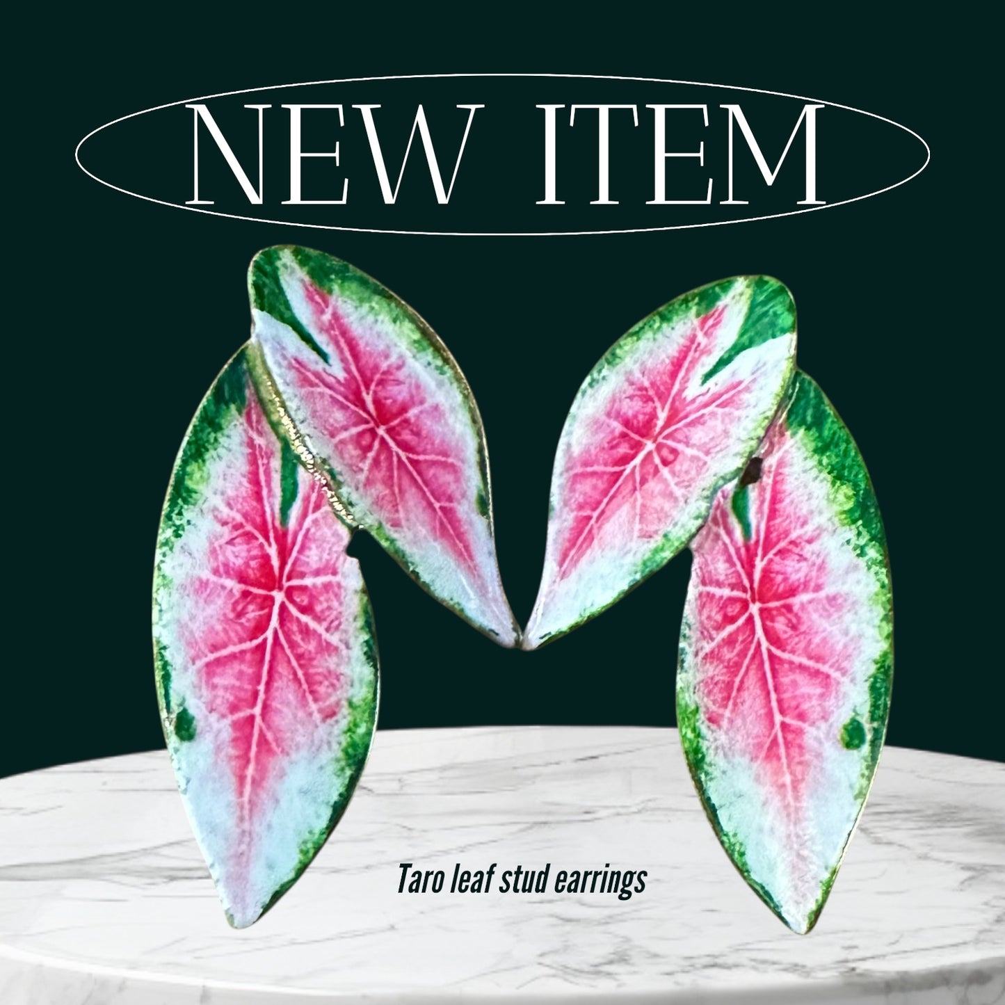 Taro Leaf Earrings