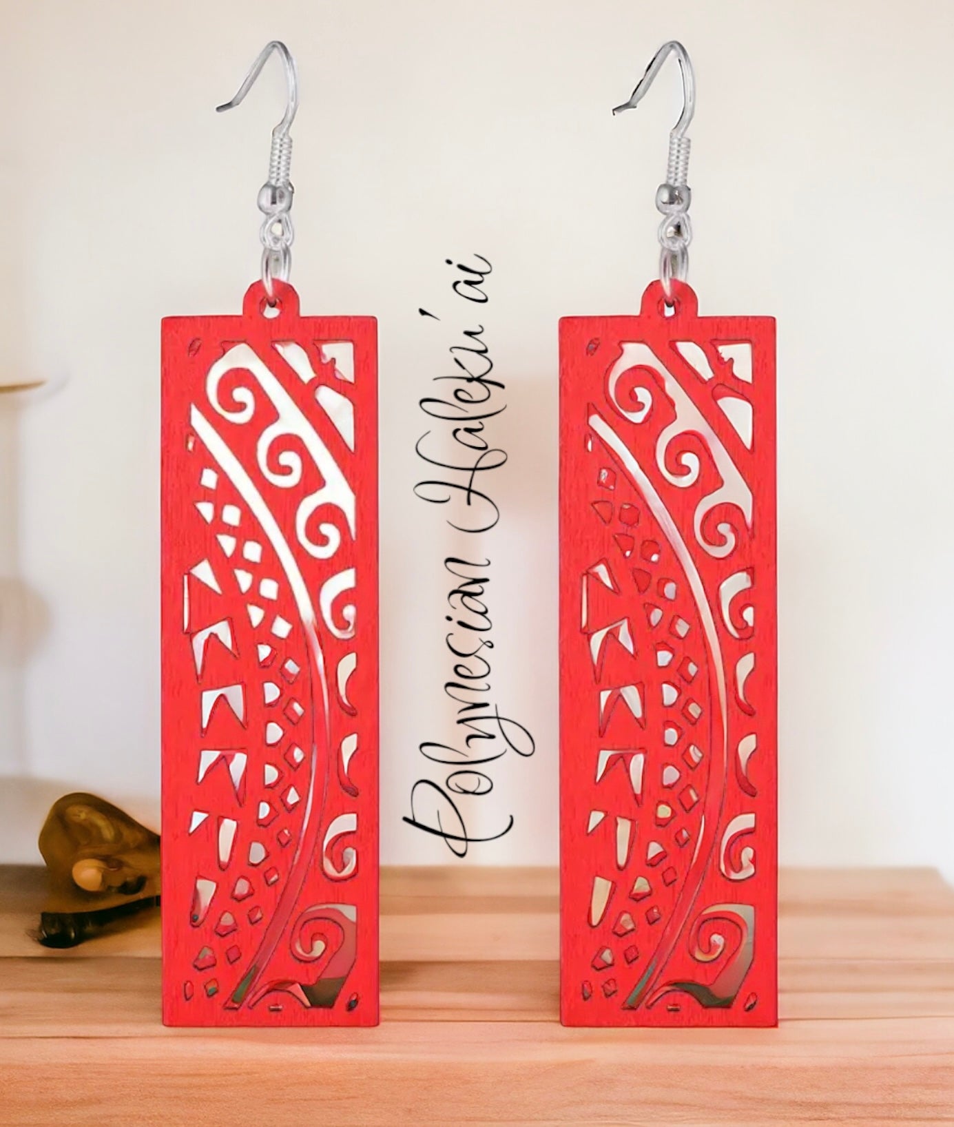 Wooden Tribal Earrings