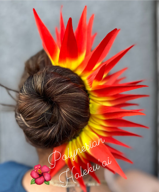 Bird of Paradise Hair Flower(Red)