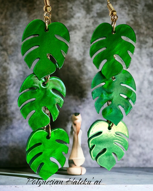 Monstera Earrings