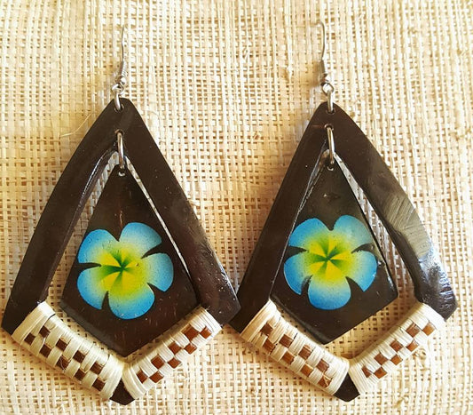 BRAIDED COCONUT EARRINGS