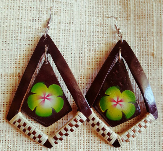 BRAIDED COCONUT EARRINGS