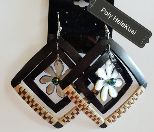 Woven Coconut Earrings