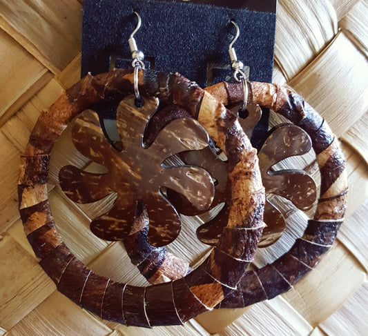 Tapa Coconut Earrings
