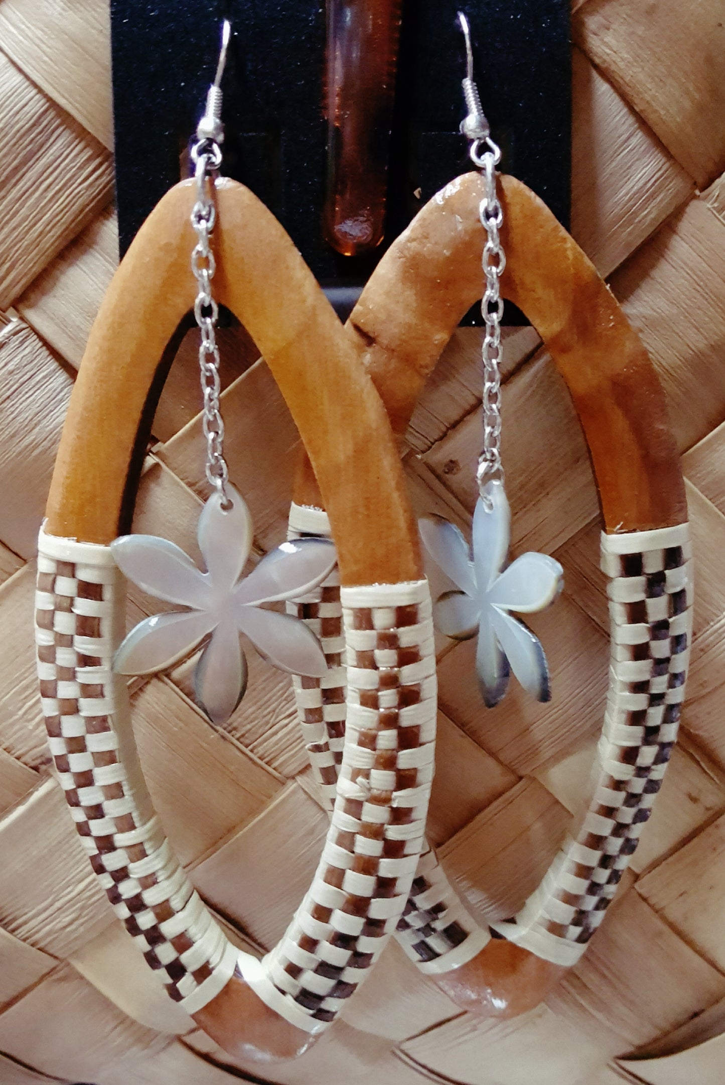 Woven Wooden Earrings