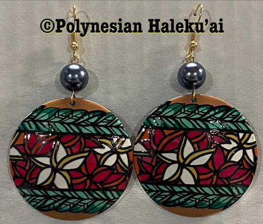 Round Flower Earrings
