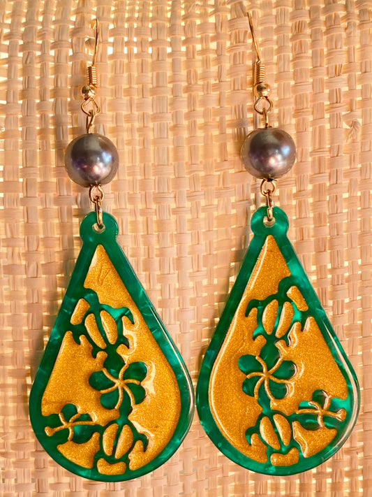 Turtle Shell Earrings
