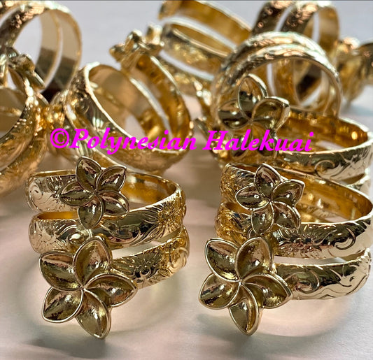 Plumeria 3-row Ring