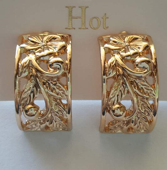 Hawaiian Heirloom Design Earrings
