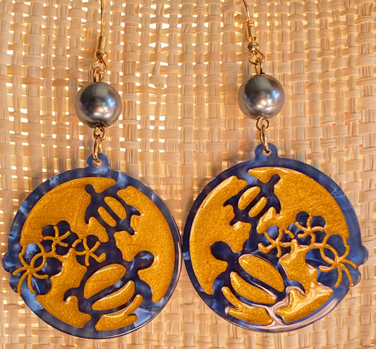 Turtle Shell Earrings