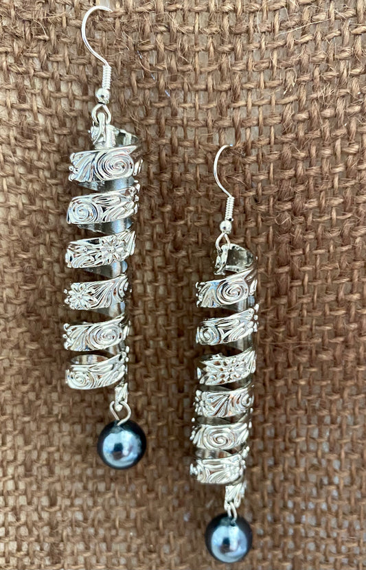 Spiral Flower Earrings
