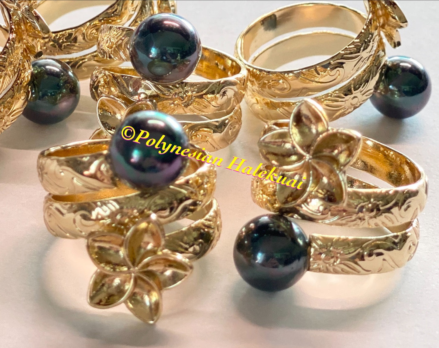 Pearl Plumeria Ring