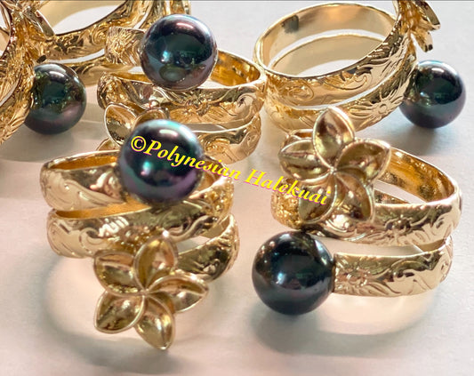 Pearl Plumeria Ring