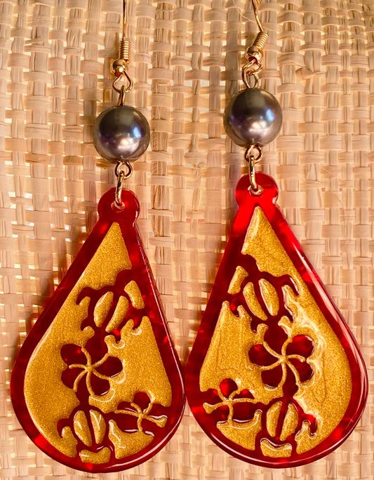 Turtle Shell Earrings