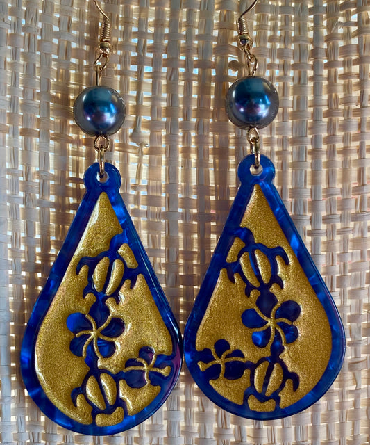 Turtle Shell Earrings