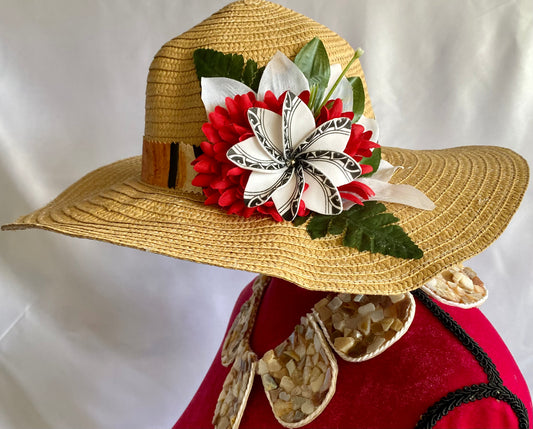 Tapa Flower Hat