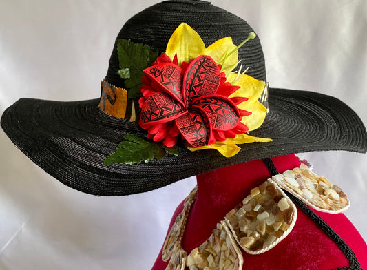 Tapa Flower Hat