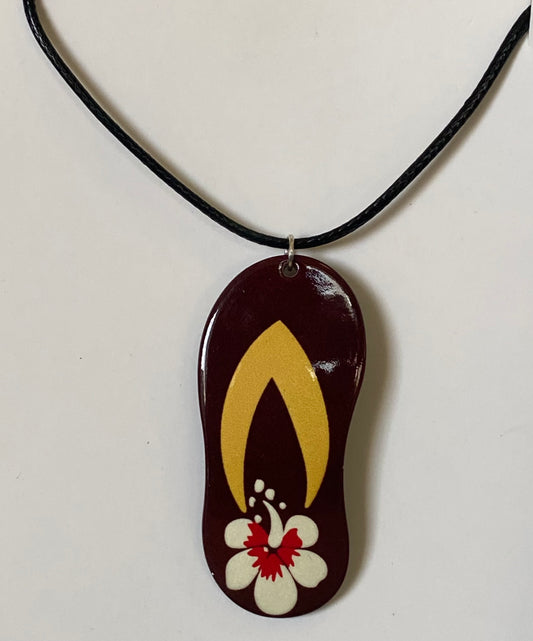 Flower Slippah Necklace