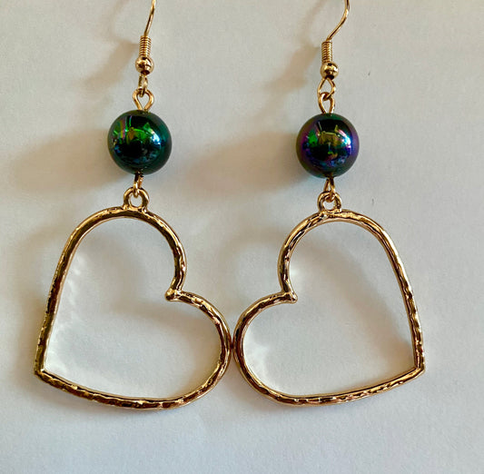Hammered Heart Earrings