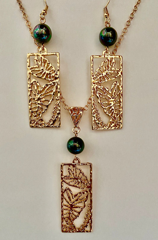 Hammered Leaf Set