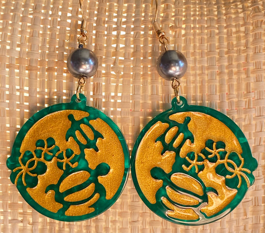 Turtle Shell Earrings