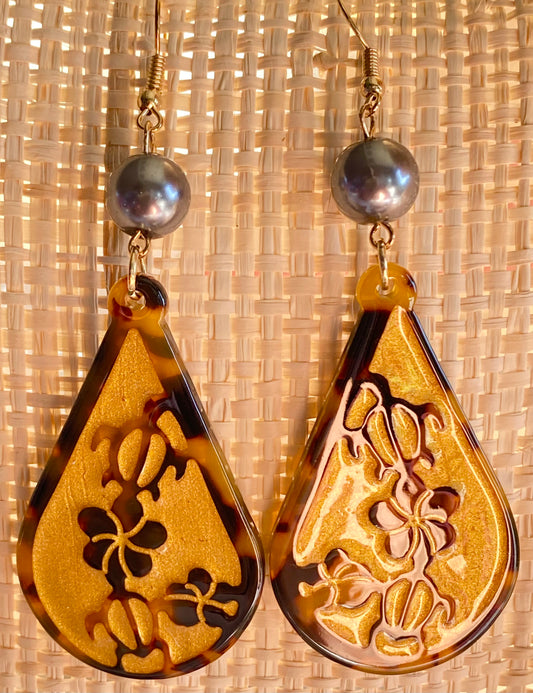 Turtle Shell Earrings