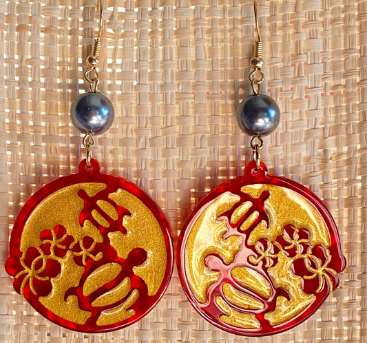 Turtle Shell Earrings