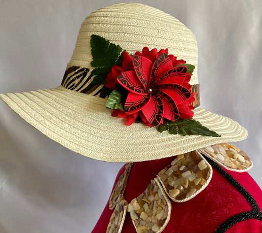 Tapa Flower Hat