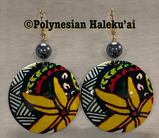 Rasta Round Earrings
