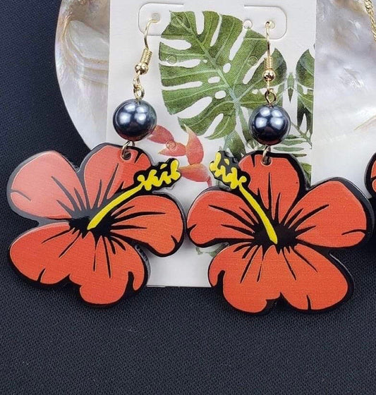 Hibiscus Earrings
