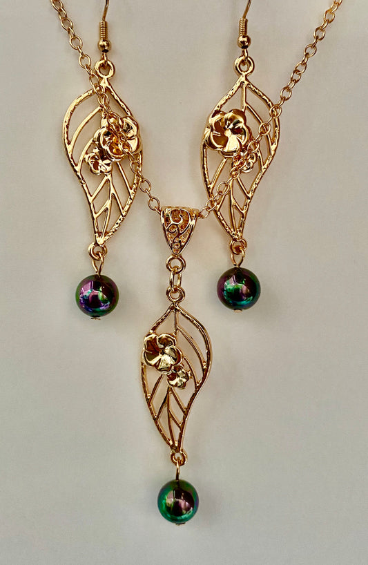 Hammered Leaf Set