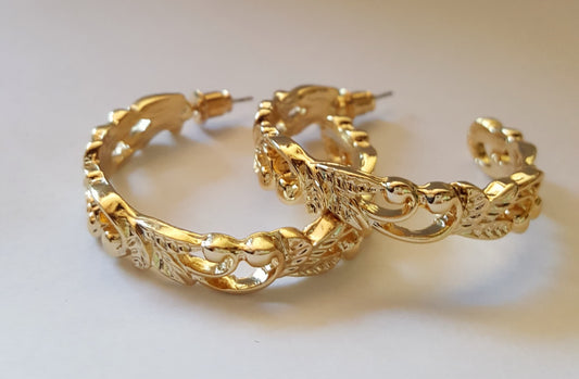 Plumeria Hoop Earrings