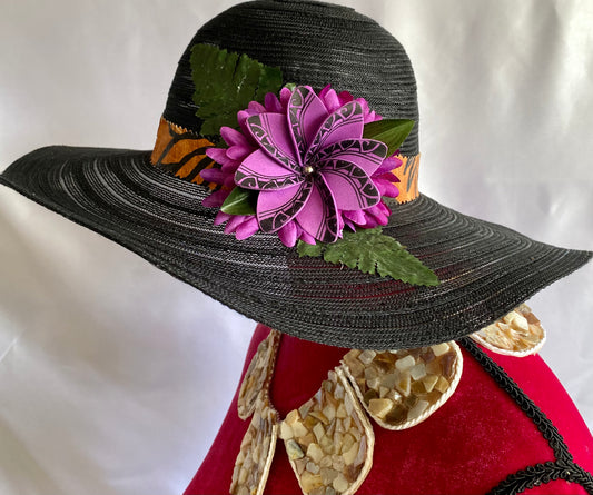 Tapa Flower Hat