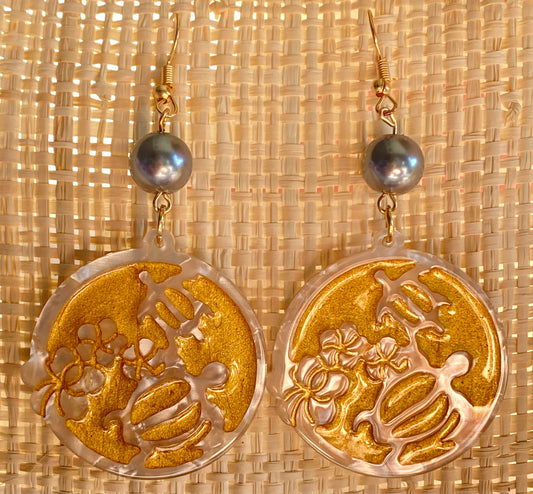 Turtle Shell Earrings