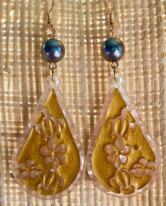 Turtle Shell Earrings